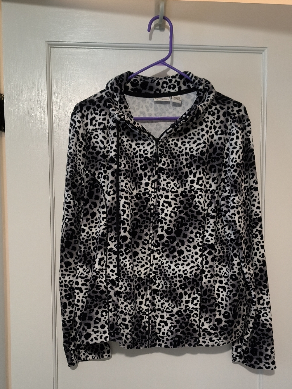 Kim Rogers Ladies Animal Print Fleece Jacket